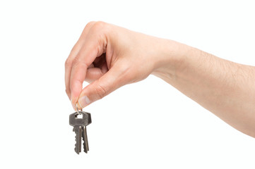 hand with home keys