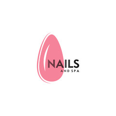 Nails and spa logo. Vector icon business sign template for beauty industry, nail salon, manicure, boutique, cosmetic procedures.