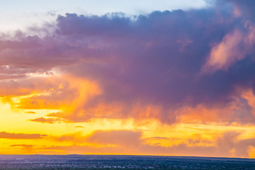 Naklejka na ściany i meble Colorful Sunset Over Albuquerque New Mexico