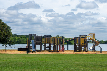 playground at lake