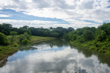 river with reflections