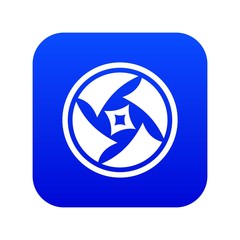 Covered objective icon digital blue for any design isolated on white vector illustration