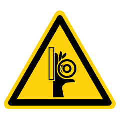 Hand Crush Roller Pinch Point Symbol Sign, Vector Illustration, Isolate On White Background Label .EPS10