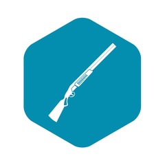 Gun icon in simple style isolated on white background. Weapons symbol