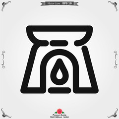Aromatherapy icon, accessory for aromatherapy. Concept illustration for web site