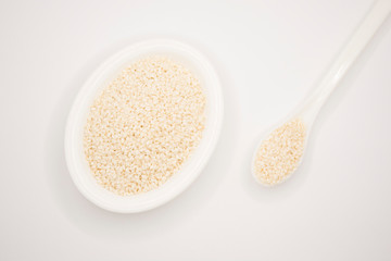 fresh sesame seeds, Sesamum indicum.