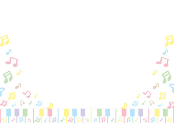 音符 フレーム セット Wall Mural Frame Frame Wallpaper Murals Kid A