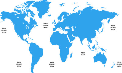 Fototapeta na wymiar Map of the world- Vector stock illustration