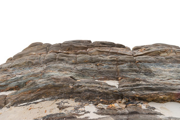 Rock wall isolate on white.
