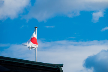 青空と日本の国旗日の丸