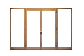 .Aluminum door frame  isolated on white background