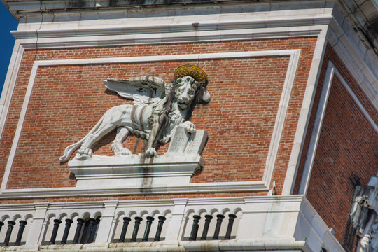 Campanila bell tower at piazza San Marco in Venice,Italy,2019
