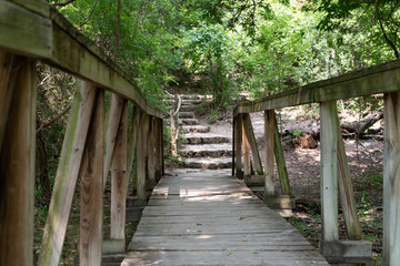 Obraz premium wooden bridge in the park