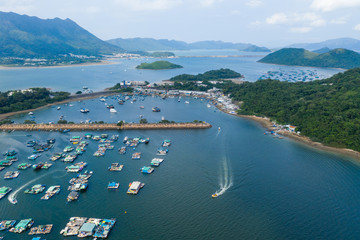 Top view of Sam Mun Tsai in Hong Kong