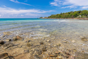 Summer background with landscape view from Laem Kut, Ao Kiu Na Nok, samet island in Thailand.