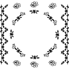 Vector illustration ornate wallpaper of flower frame for invitation card