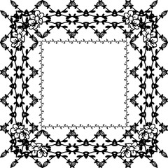 Vector illustration ornate wallpaper of flower frame for invitation card