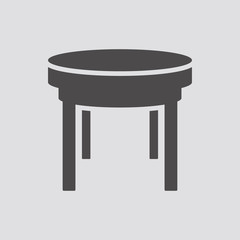 Stool icon in flat style.Vector illustration.