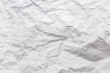 Naklejka premium crumpled of white blank paper with line