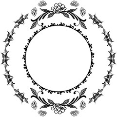 Vector illustration greeting card with various pattern flower frame