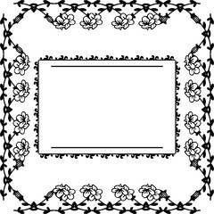 Vector illustration invitation card with various flower frame