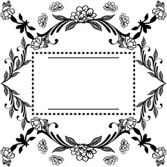 Vector illustration various pattern flower frame for invitation card