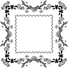 Vector illustration various pattern flower frame for invitation card