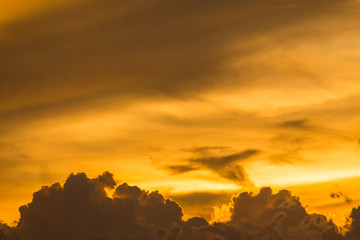 sky and clouds before sunset