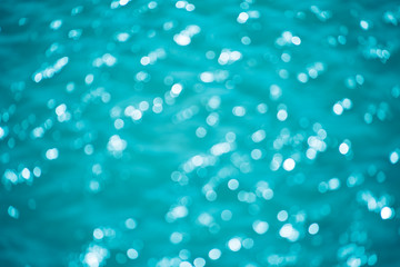 Naklejka na ściany i meble Abstract bokeh from light in the blue pool