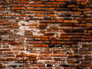 Antique and vintage style brick wallpaper, old red brick wall texture background