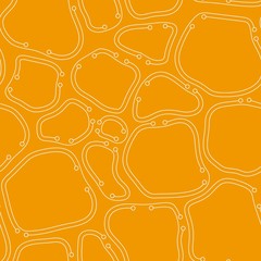 orange chaotic ordered abstract seamless pattern. organic cells with thin lines