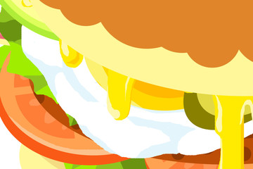 ハンバーガーの背景