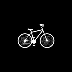 bike icon vector, solid logo illustration, pictogram isolated on black