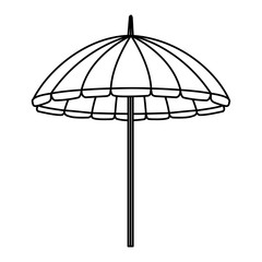 beach umbrella summer isolated icon