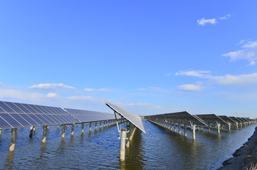Fototapeta na wymiar Solar panels green energy