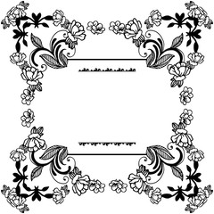 Vector illustration design flower frame for wallpaper on a white backdrop