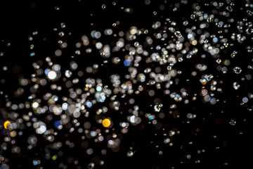 Abstract bokeh  texture on black