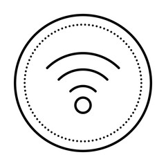 waves wifi signal isolated icon