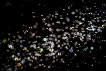 Abstract bokeh  texture on black