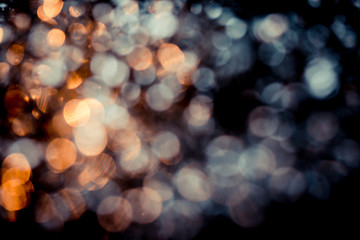 Abstract gold and white bokeh