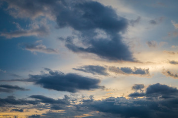 clouds and sky before sunset