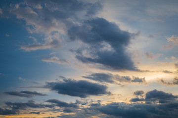 clouds and sky before sunset background