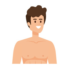Fototapeta premium young man shirtless avatar character