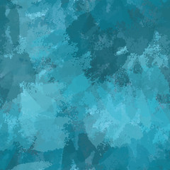 Seamless watercolor turquoise background. Abstract vector texture of brush strokes of paint. Repetitive pattern for printing on fabric. Backdrop for business cards, icons, templates, labels, posters