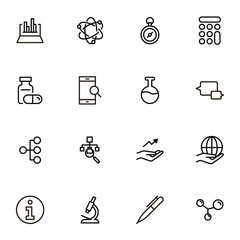 Obraz premium Line icon set