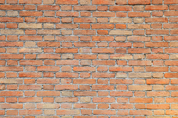 wide wall made with red bricks