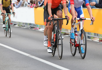 Fototapeta na wymiar two cyclists during the road race