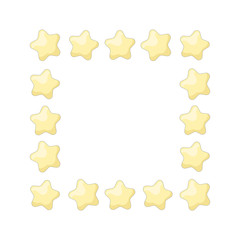 Frame template with chartoon stars.
