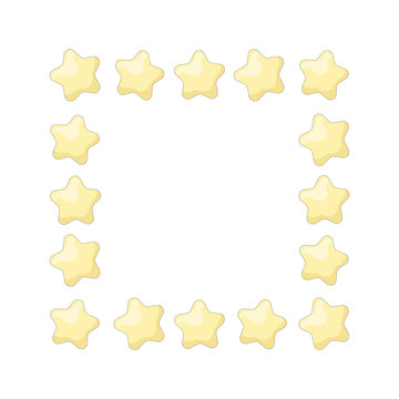 Frame template with chartoon stars.
