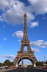 Fototapeta na wymiar Eiffel Tower in Paris France with long road